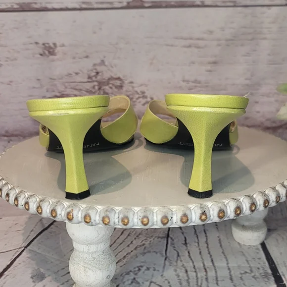 Nine West Mary Knoll Women's Sage Lime Green Slip-on Sandals Size 8M - Picture 4 of 10